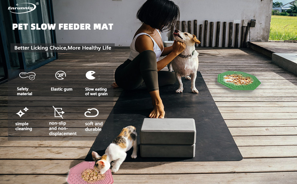 Lick Mat for Dogs and Cats Slow Feeder mats NonSlip Design