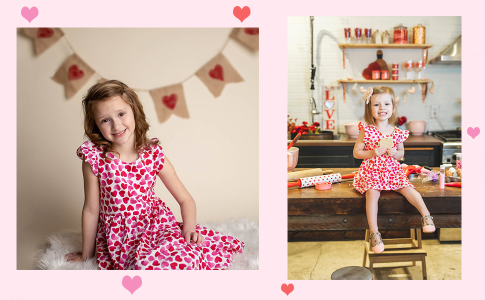 toddler girl love heart dress