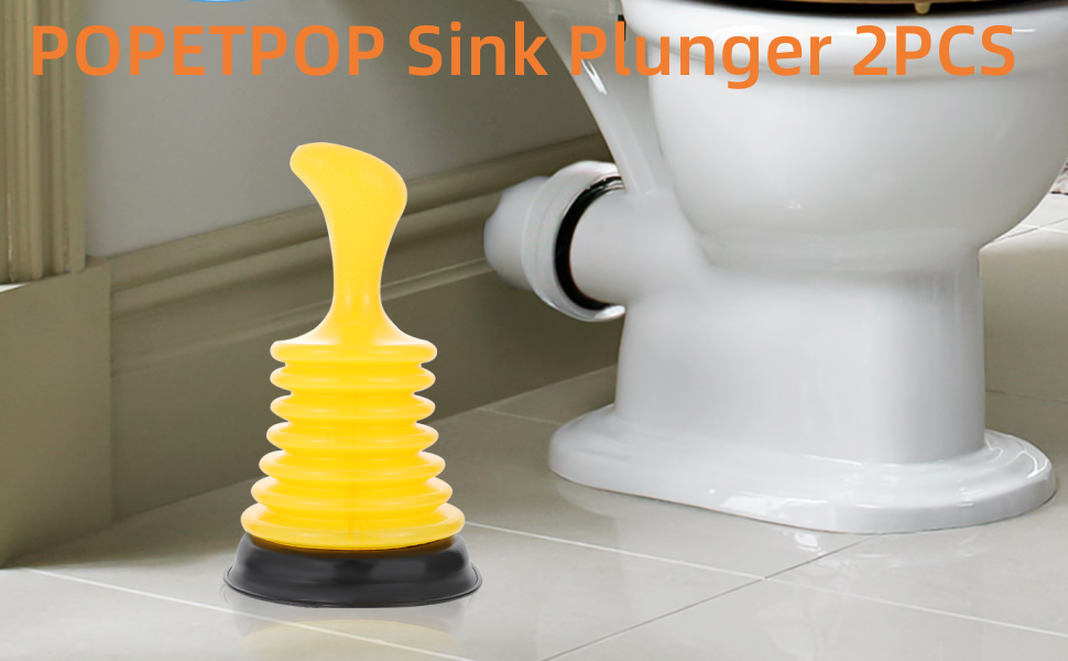 POPETPOP Sink Plunger Mini Drain Plunger with Short Handle