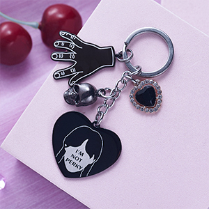 Melix Home Gothic Keychain Gifts for BFF Daughter Teen Girls Heart