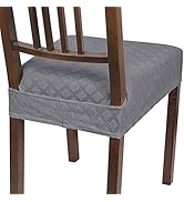 SearchI Stretch Dining Chair Seat Covers Set of 6, Soft Removable Washable Seat Covers for Dining...