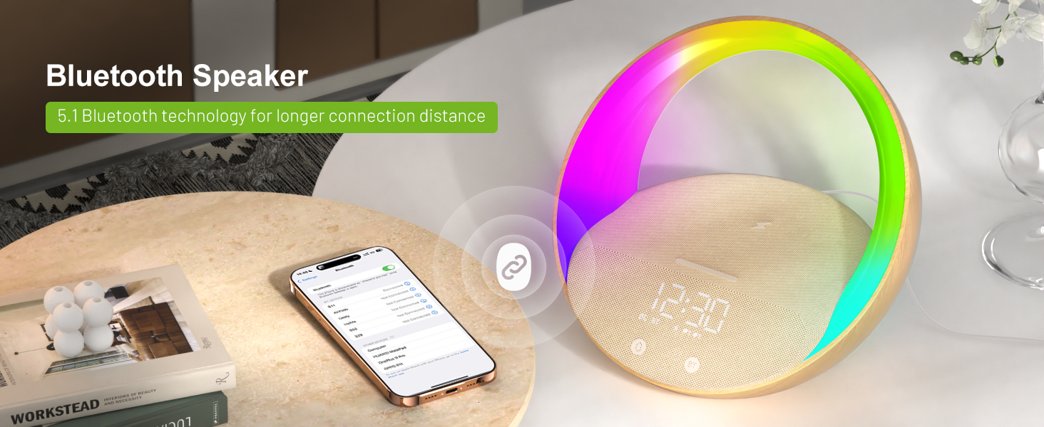 alarm clock with wireless charging