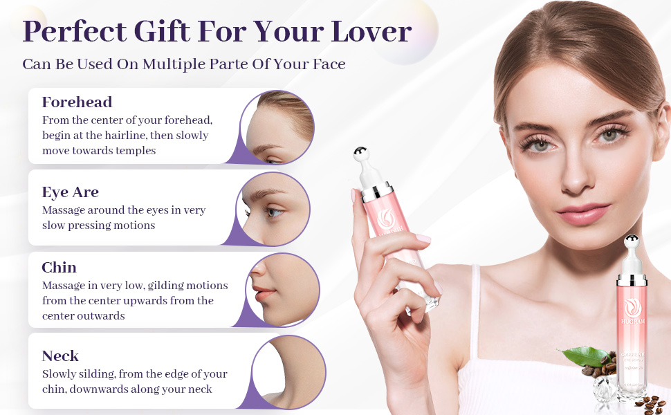 Caffeine Eye Serum for Dark Circles, Eye Cream with 360