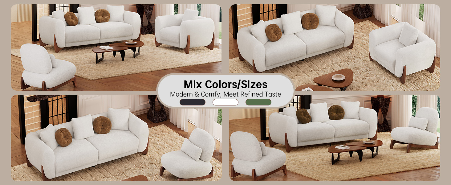 boucle sofa couch white
