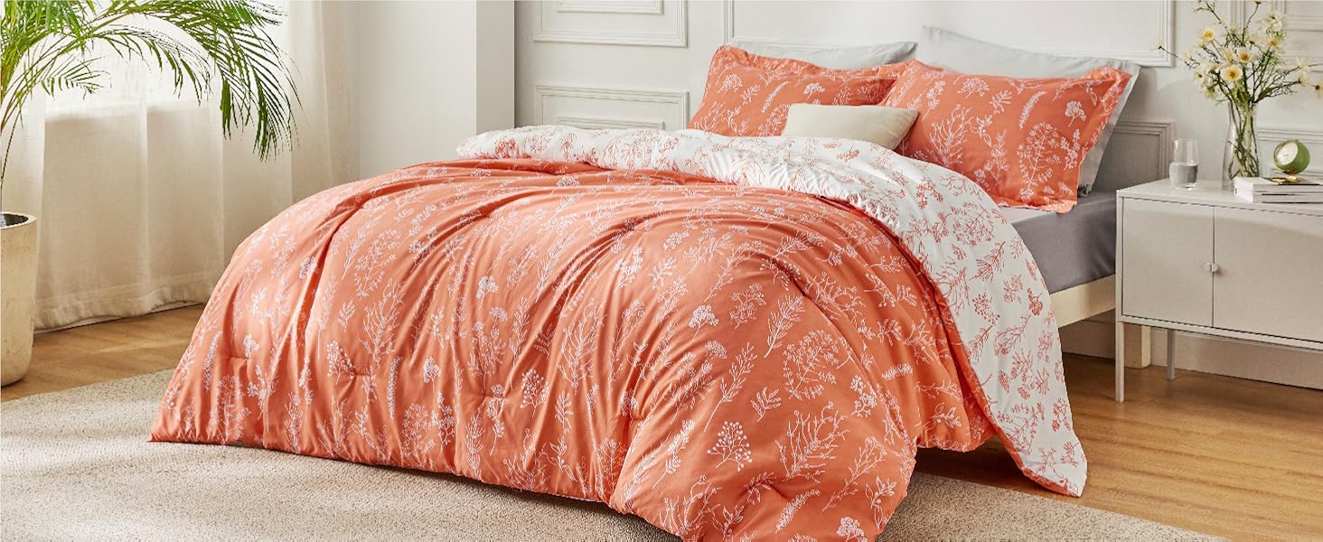 BEDSURE Queen Comforter Set Sage Green Comforter Cute