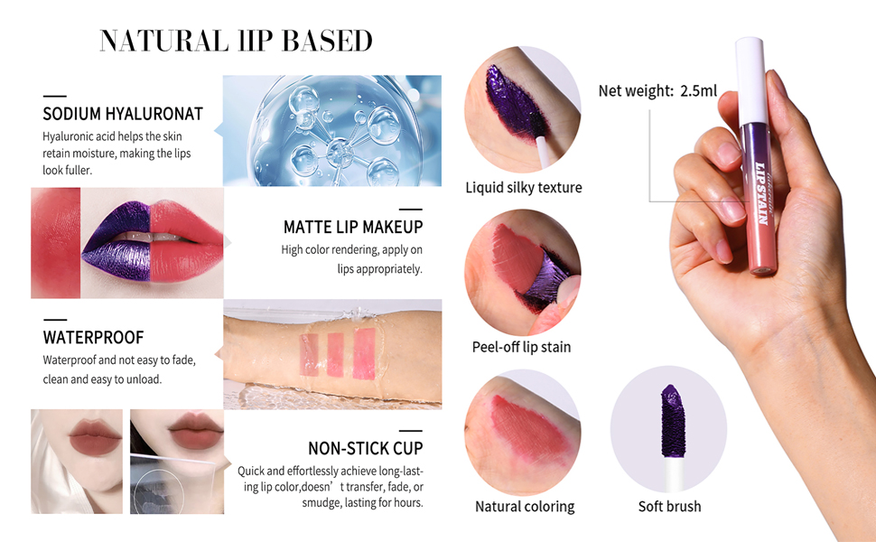 Removable lipstick tattoo removable lipstick lip stain matte lipstick 