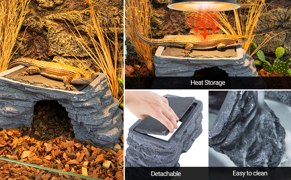 REPTI ZOO Large Bearded Dragon Basking Platform