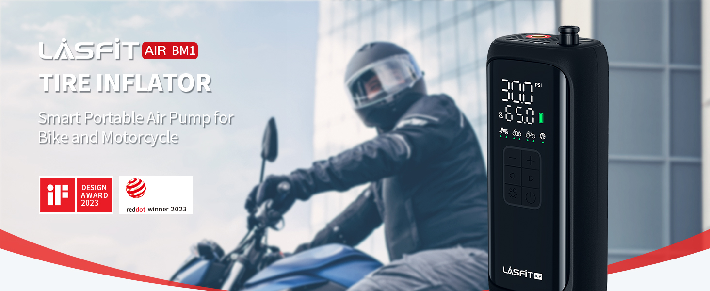 smart portable tire pump for bike and motorcycle