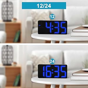 Alarm Clock for Bedroom, 7 In Large Disp... 23 digital alarm clock with usb port