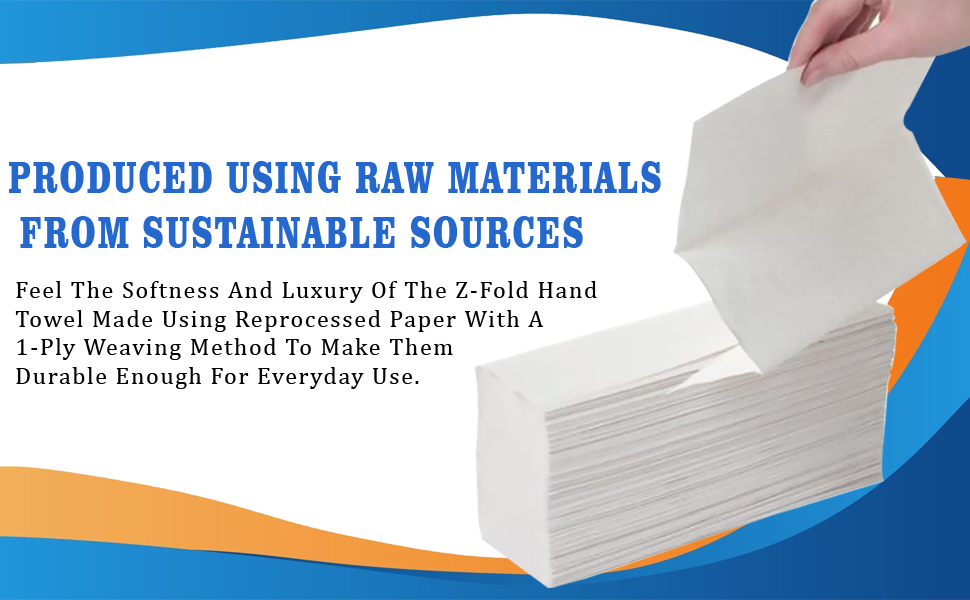 1PLY White Paper Hand Towels Z fold Paper Towels Multifold Disposable