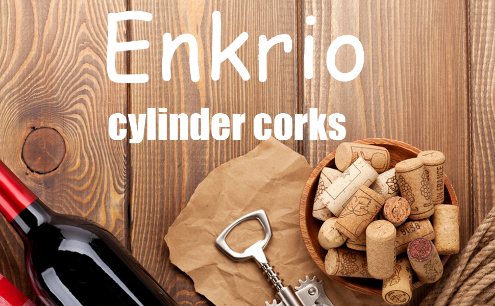 Enkrio 9 Wine Corks Straight Cork Natural Wine Stoppers for Bottling