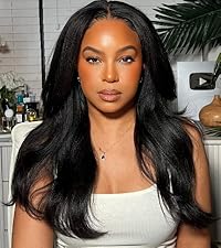 unice kinky straight  v part wigs human hair for women real glueless beginner freiendly glueless