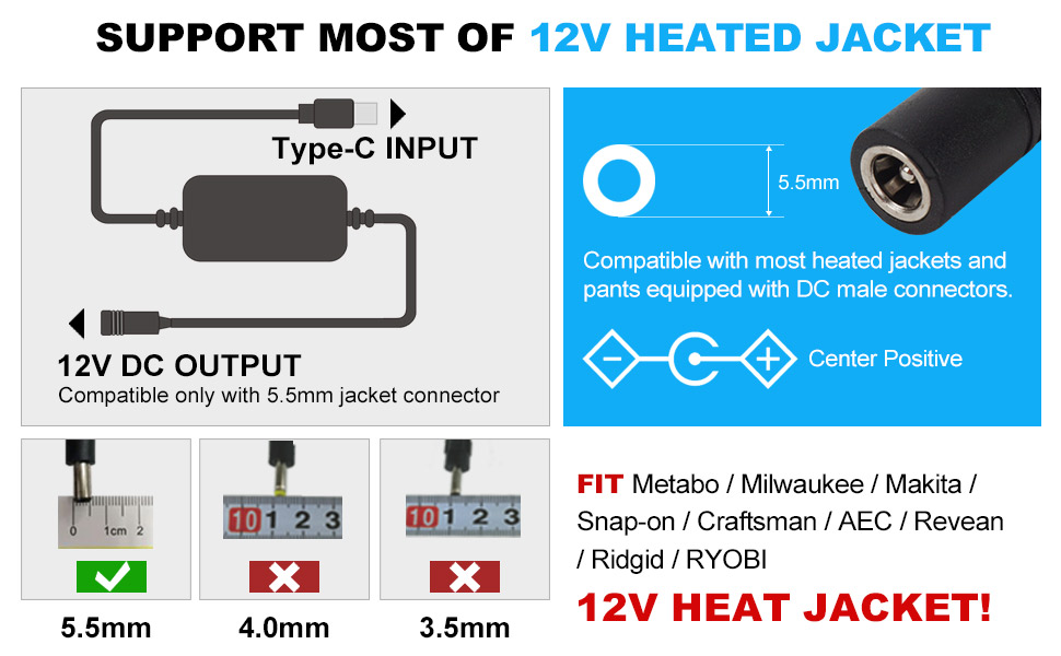 milwaukee heated jacket adapter