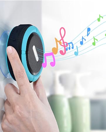 Upgrade Mini Speaker, Portable Outdoor Shower Speaker, Blue
