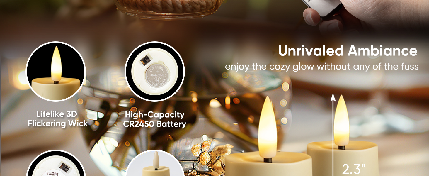 Tea Lights Candles Battery Operated with Remote