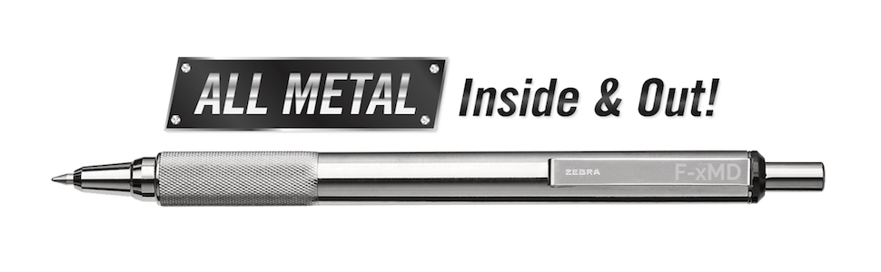 zebra steel collection banner, all metal stainless steel ballpoint pen, find zen in your pen
