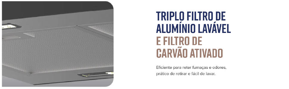 Coifa de Ilha Oster Inox Touch Control, 90cm