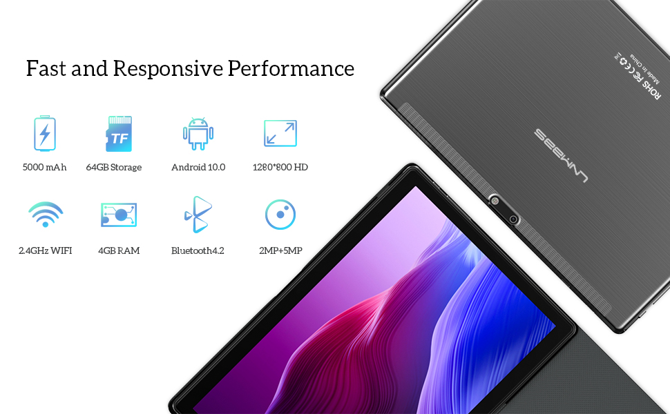LNMBBS K110 Tablet 10 Inch (25.54 cm), Android 10.0, Octacore Tablet