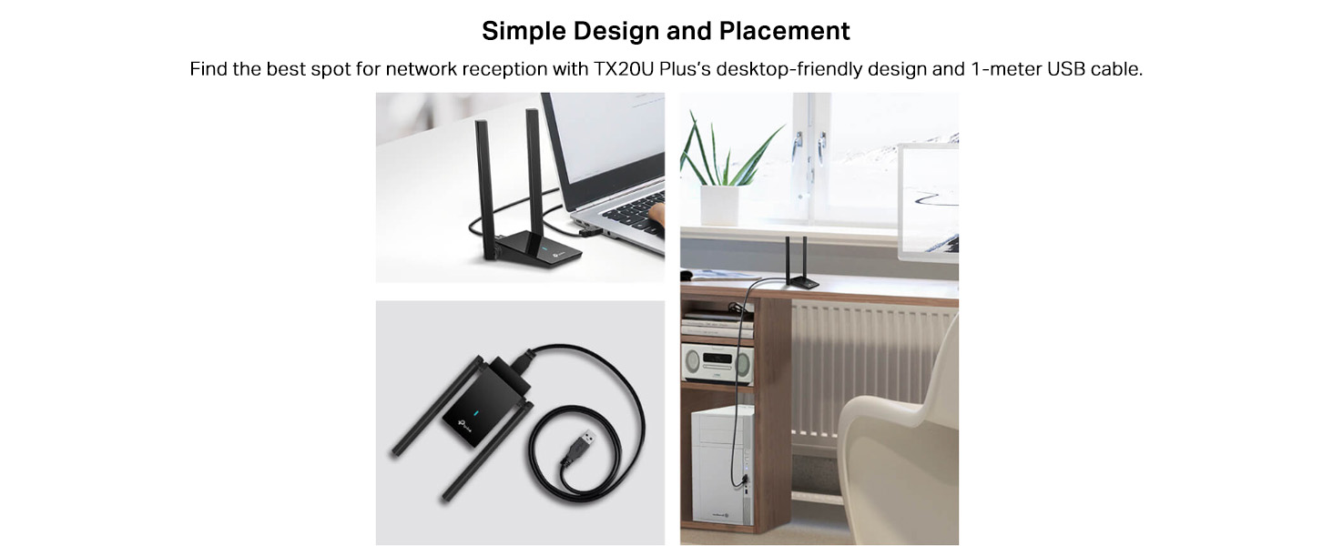 Archer TX20U Plus AX1800 Dual Antennas High Gain Wireless USB Adapter