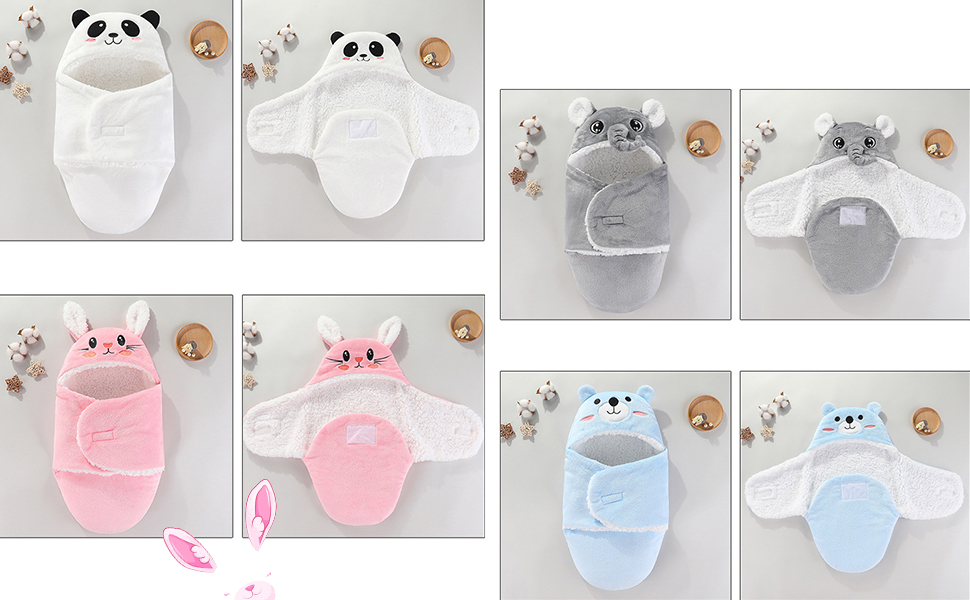 Baby Hooded Fleece Swaddle Blanket