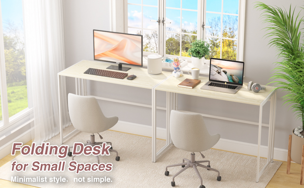 Gezen Folding Desk 40'' Computer Desk for Home Office, No