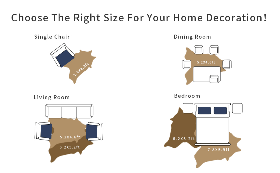 Guyi Rare Zebra Rug Faux Cowhide Rug Large Aesthetic Rugs