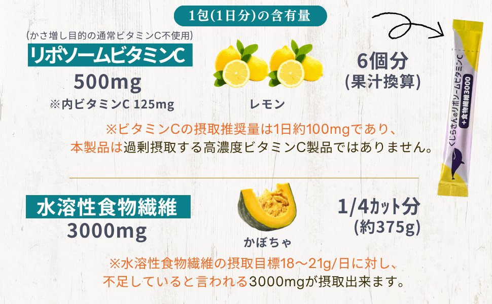 Amazon | くじらさんのリポソームビタミンCプラス食物繊維3000