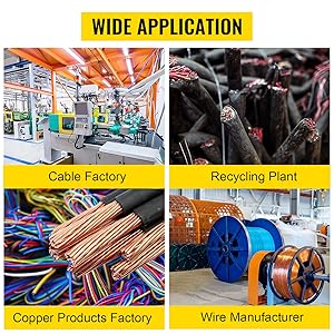 VEVOR Machine A Denuder Manuelle 1,5-25 Mm Pince A Denuder Fils, 15 M/min Lame Remplacable Machine A Denuder Cable En Alliage DeAluminium Avec Panneau DeAlimentation Pour Recuperation Recyclage Fil 16 Machine à Dénuder Manuelle