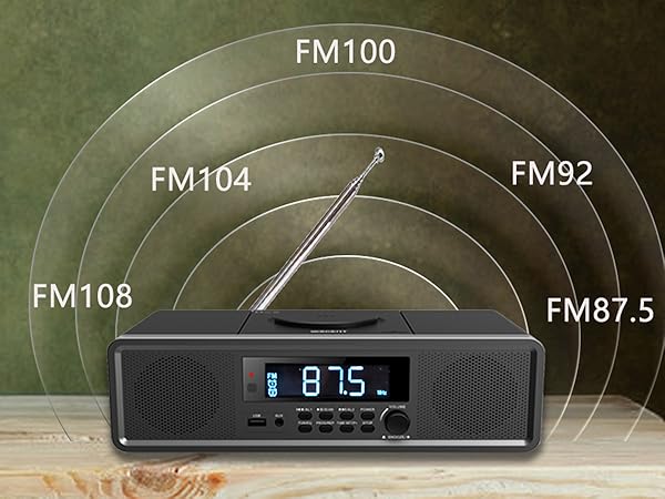 radio cd player stereo black