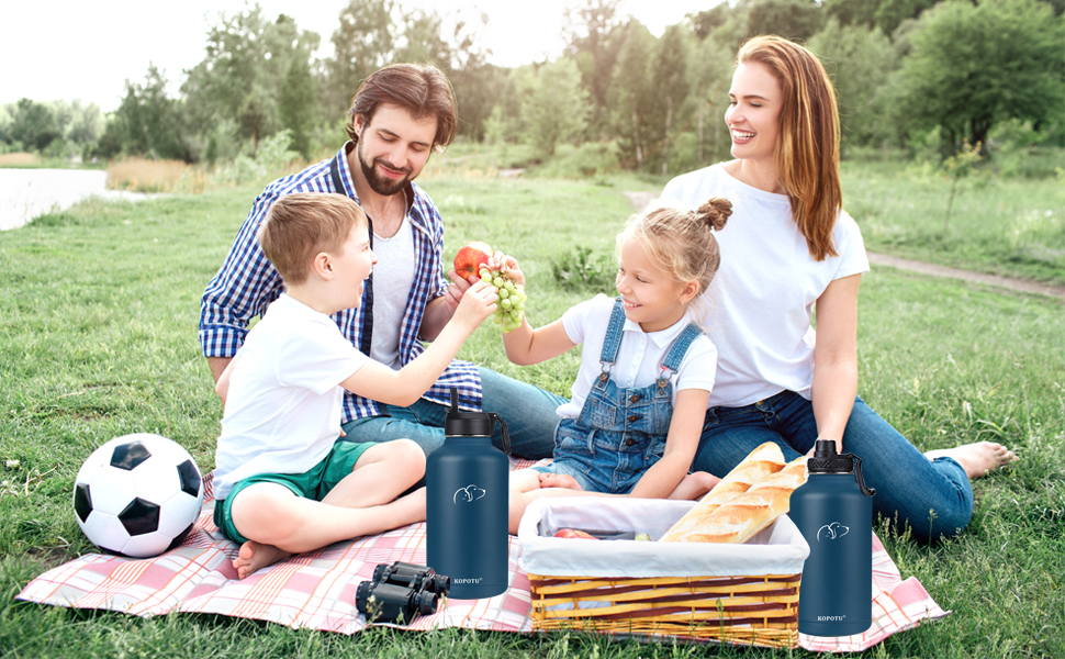 KOPOTU double wall vacuum insulated water bottle keep drinks hot for 12 hours