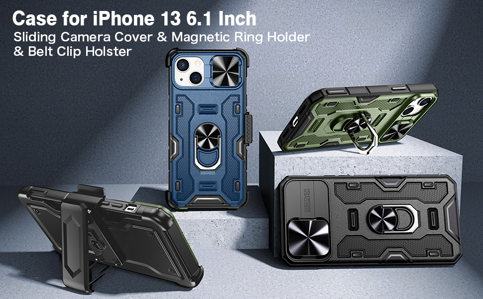 VEGO Case for iPhone 13 & iPhone 14 Case with Kickstand