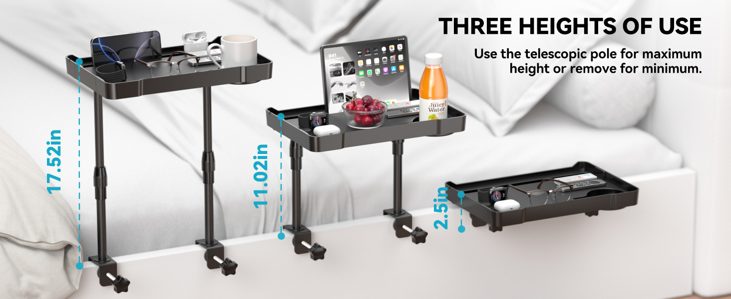 dorm bed shelf tray