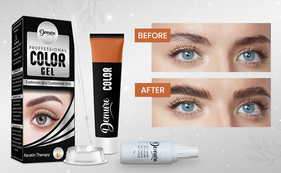 Demure eyelash and eyebrow tinting at home