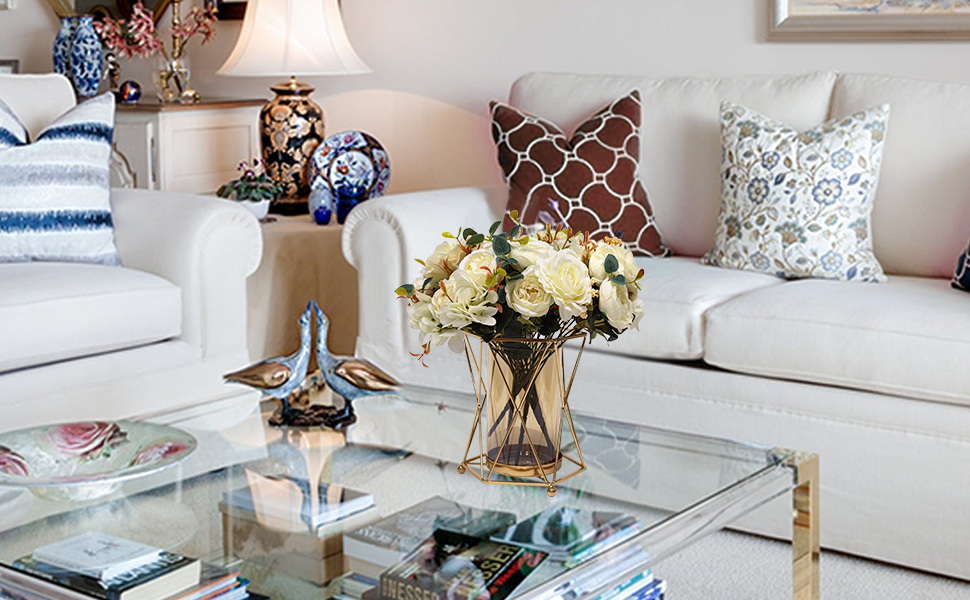 Faux Flowers with Vase 2