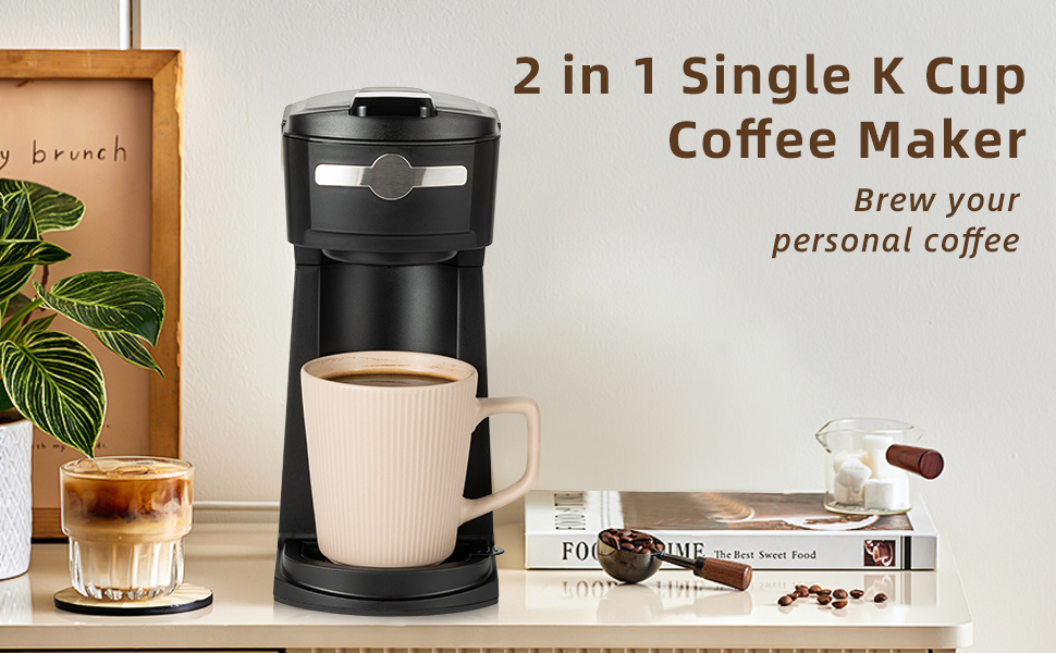 Single k cup capsule coffee maker