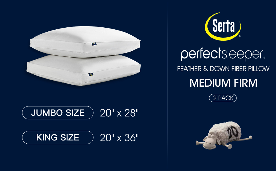 Amazon.com: Serta 233 Thread Count Bed Pillows 100% Cotton
