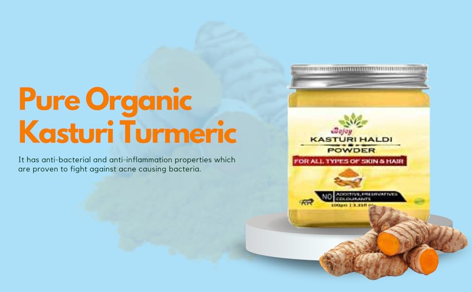 Bejoy Pure Organic Kasturi Turmeric (Haldi) Powder for Face Skin