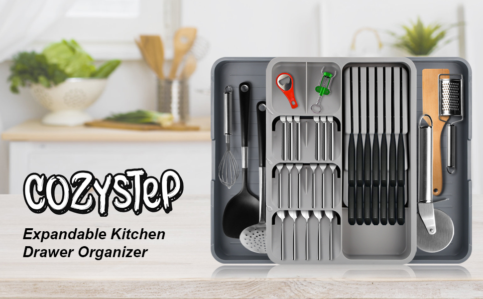 Knife Drawer Organizer, Kitchen Utensil Drawer Organizer