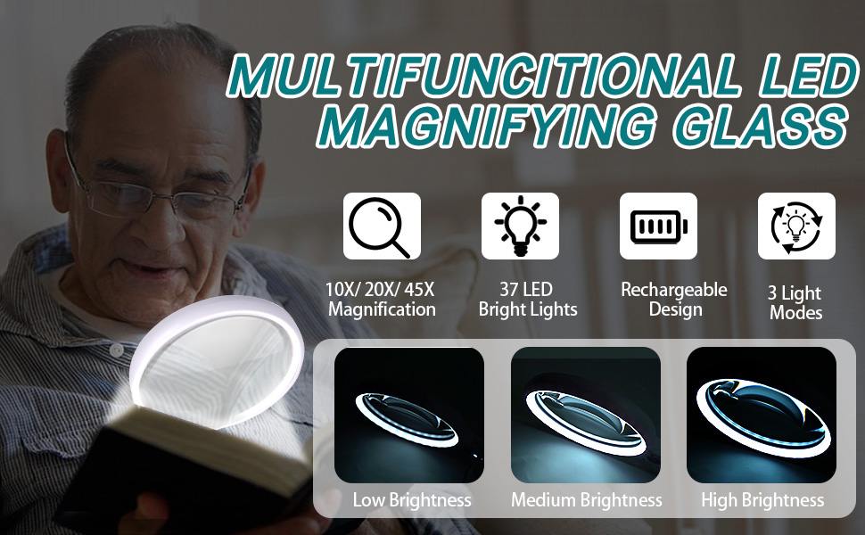 lighted magnifying glass