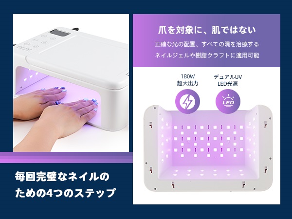 Amazon.co.jp: 【2024年新登場】 ジェルネイル ライト LED＆UV