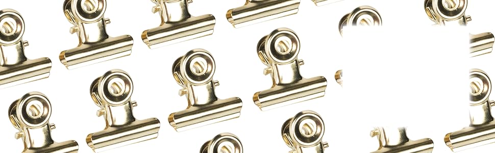 gold small bulldog clips