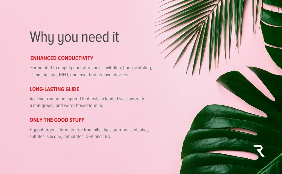 Why you need conductive gel? conductivity gel facial gel electric conductive gel cavitation gel slim