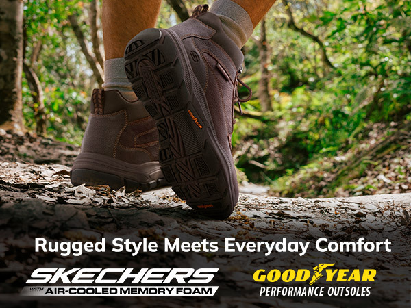 skechers respected boswell boot with air cooled memory foam and good year perforamce outsole