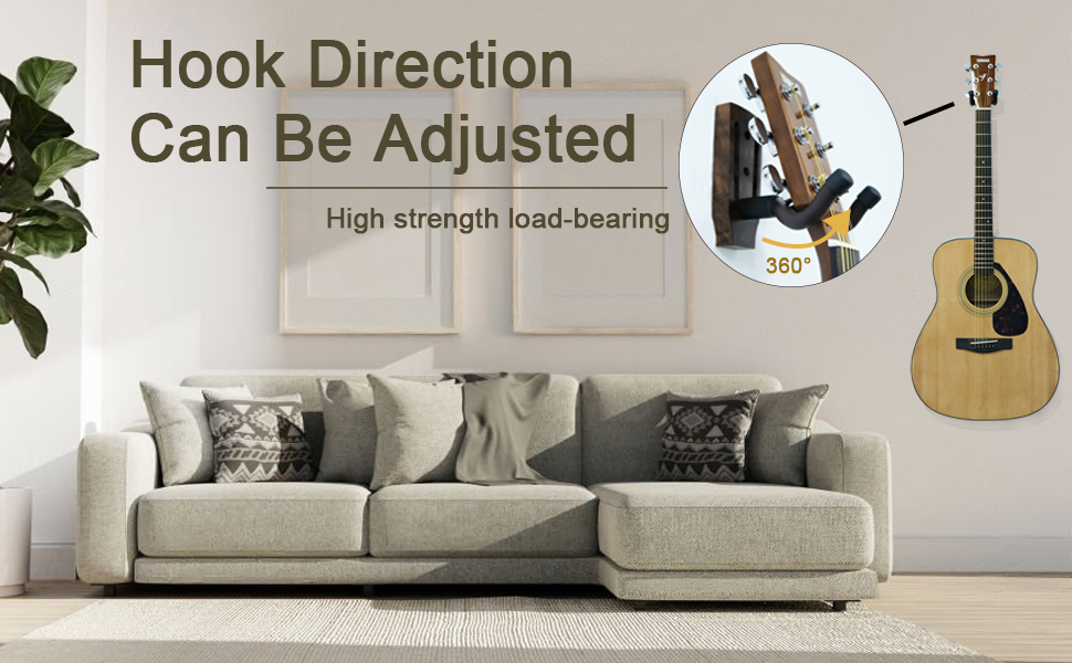 KAILUA SURF Guitar Wall Mount 2 Pack, UShaped Guitar Wall Hanger Mount with Screws