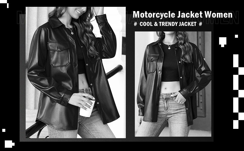 oversized leather jacket women