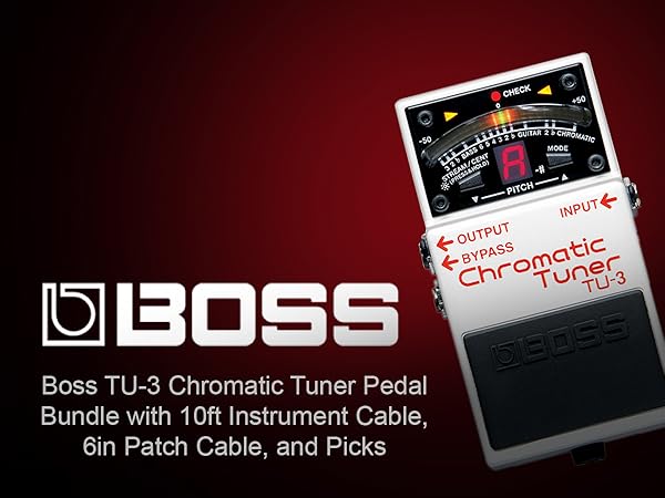 Amazon.com: Boss TU-3 Chromatic Tuner Pedal - Bundle with