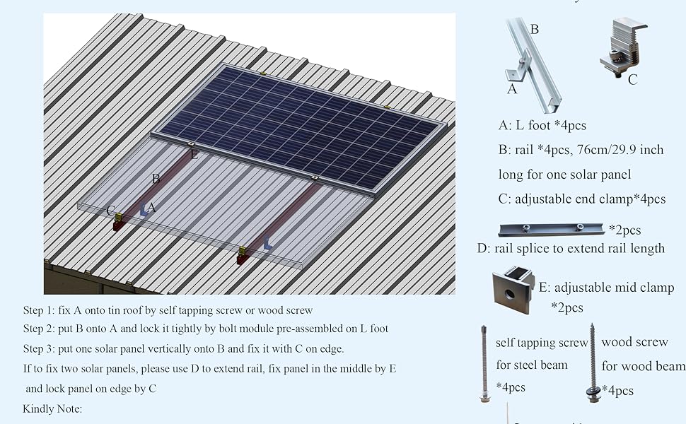 solar panel roof mount