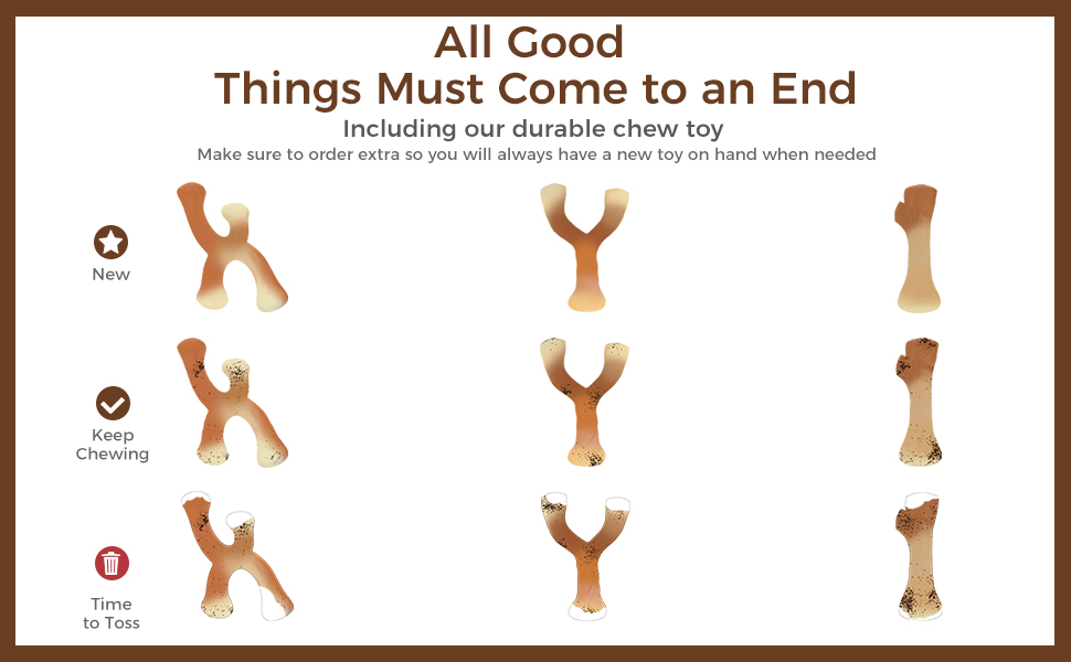 Tikaton Holiday 3Pack Durable Dog Chew Toys for