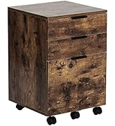 Moustache Filing Cabinet with 3 Drawers Rolling Office File Cabinet with 5 Wheels, Vertical File ...