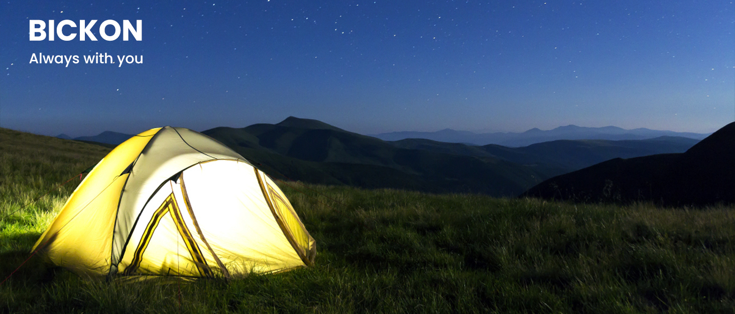 Lanterne Camping Rechargeable, BICKON 4000mAh Lampe Camping LED Pliable 5 Modes d'éclairage 60 LED Dimmable, Portable Suspendue Lampe Tente pour Camping, ouragan, Secours, Garage, Cave 1